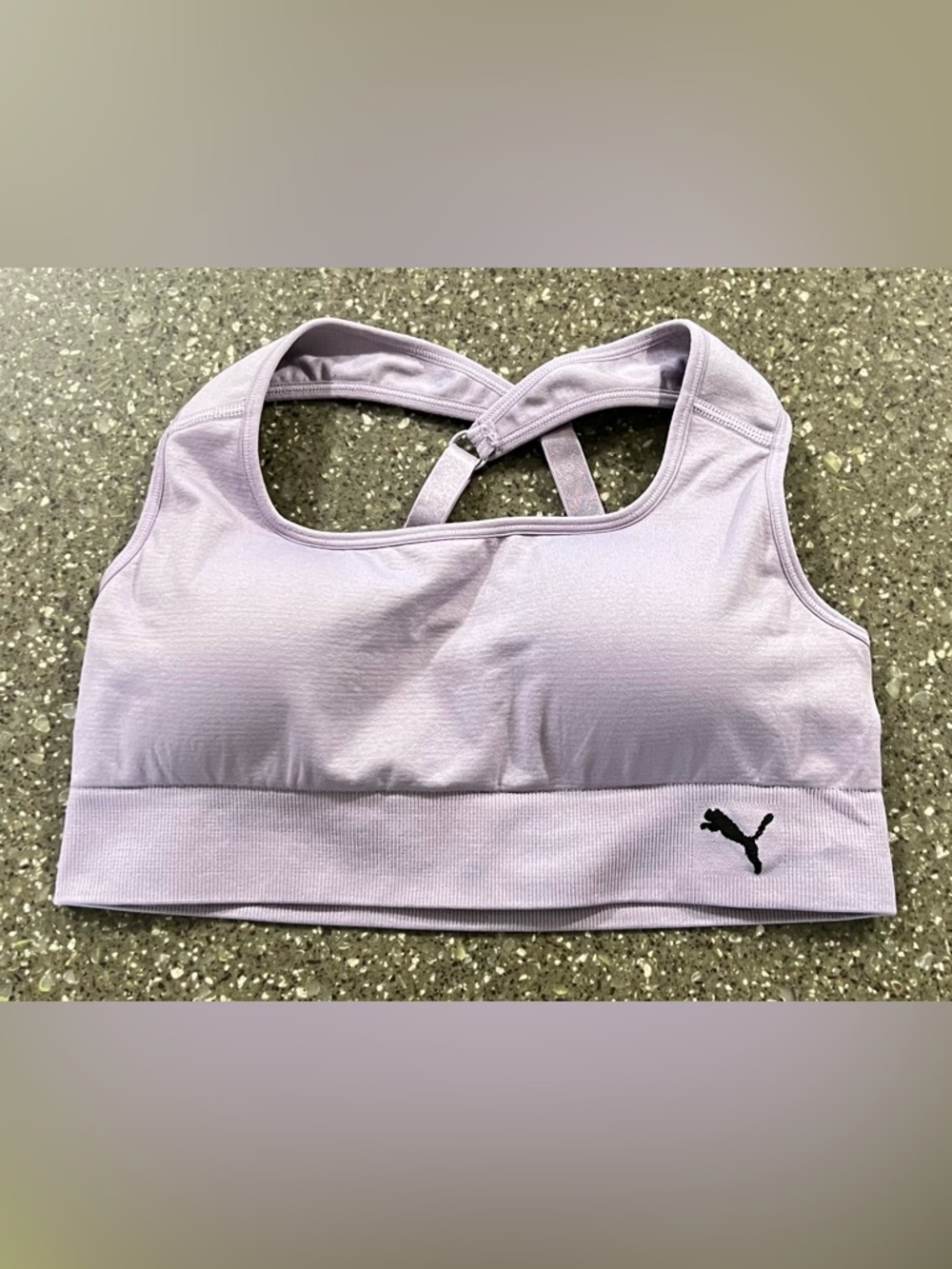 BUNDLE 3 Piece Set Puma Seamless Sports Bras - Black White Lavender Activewear - Picture 2 of 16